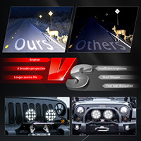 Prix d'usine, feux de toit ronds de 9 pouces, éclairage de travail LED, 12V 24V, 9 pouces, 120W, éclairage de conduite LED pour camion, 4x4, SUV, camion 4WD