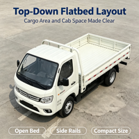 Truk Mini Baru Kabin Ganda Truk Mini Dump Truk Pengiriman Perkotaan Truk Kargo Mini 4X2