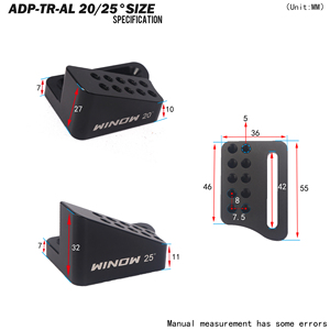 Winowsports Arb02 còn lại tay lái TT tay lái điều chỉnh chiều cao Bộ chuyển đổi cho TT xe đạp 10 15 20 25 độ tay vịn Pad - Product Image 3