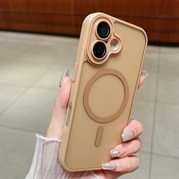 Coque de téléphone magnétique à chargement sans fil pour iPhone 17 Air 17 Pro Max 16E 16 15 14 13 12 11 Pro Max avec protection d'appareil photo