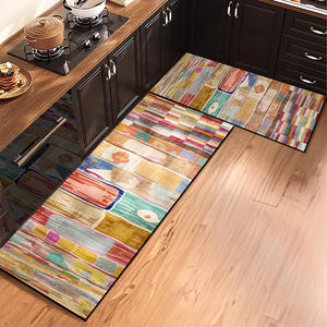 Tapis de cuisine en terre de diatomée à motif géométrique, forme allée, antidérapant, facile à nettoyer, absorbant, pour usage en cuisine - Product Image 2