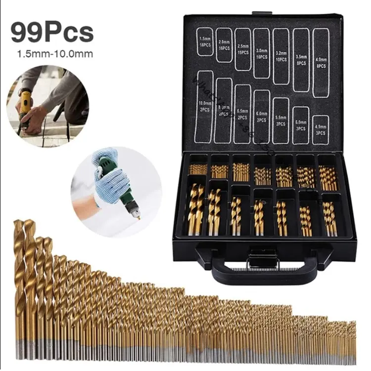 Hot Sale HSS Fully Ground Cobalt Twist Drill Bit Sets for Power Drill Electric Grinders