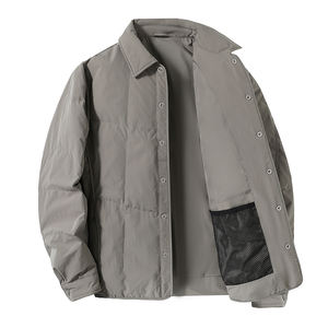 Chaqueta de Plumón Personalizada para Hombre con Cuello Alto - Chaqueta Acolchada Moderna, Gruesa, Estilo Universitario, Abrigo Cálido con Cierre de Botones - Product Image 5