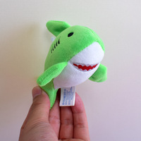 Peluche personnalisée en forme de requin de dessin animé, 7 cm, super douce, rembourrage en coton PP, poupée en peluche animale