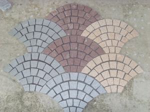 G603 G654 Gris Granit Pavé Poli Design Moderne pour le Pavage Extérieur Modèle en Forme d'Éventail pour la Conduite Chemin Pavé de Jardin - Product Image 4