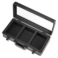 Étui de présentation en vinyle pour trois figurines Funko Pop, taille personnalisable et inserts en mousse EVA noire, valise de présentation facile à transporter