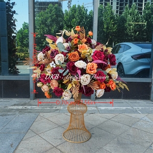 DKB Artificial Flowers Decor Luxury Silk Rose Flower Balls Wedding Centerpieces Table Decorations Artificial Silk Flowers - Product Image 2