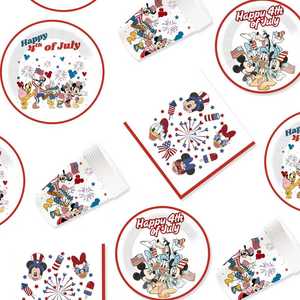 DAMAI - Juego de Artículos para Fiesta del 4 de Julio, Kit con Temática Patriótica para Decoraciones del Día de la Independencia y Día de las Elecciones, Decoraciones para Fiestas, para 8 Personas - Product Image 2