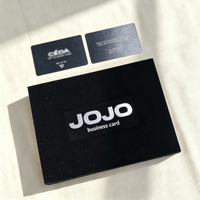 Boîte cadeau personnalisée en velours magnétique avec feuille d'argent, porte-cartes métallique sur mesure pour cartes de membre VIP d'entreprise