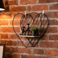 Étagère murale géométrique créative en fer, support de rangement mural en métal pour salon, chambre à coucher, décoration de la maison