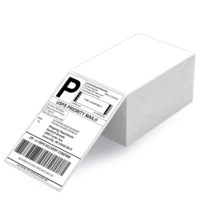 Étiquettes thermiques 4" x 6", 1000 étiquettes en accordéon, adhésif puissant, impression claire, compatibles avec la plupart des imprimantes thermiques directes