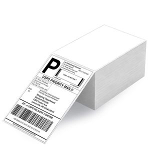 4" x 6" Thermal Labels, 1000 Labels Fanfold, Strong Adhesive, Clear Print, Compatible with Most Direct Thermal <b>Printers</b> - Product Image 1