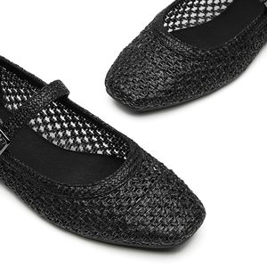 Comfort Breathable Woven <b>Flats</b> Mary Jane <b>Flats</b> Shoes Women Square Toe Ballet <b>Flats</b> Dressy <b>Flats</b> for Women - Product Image 2