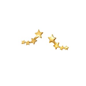Boucles d'oreilles étoile à cinq branches en acier inoxydable 316 pour filles, style INS, en acier titane, pour l'Europe et les États-Unis - Product Image 5