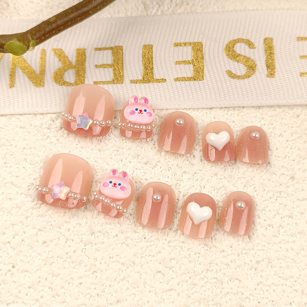 Ketz362-b7: Conejito 3D en forma de corazón, estilo gelatina.