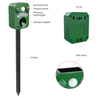 Répulsif à ultrasons pour animaux, répulsif solaire pour chat, charge USB, dissuasion de la martre, lumière LED, répulsif pour jardin, chat, chien, oiseau, rat