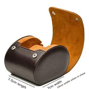 Wholesale OEM Logo <b>Black</b> Blue Brown Leather 1 Slot Travel 2 Slots Luxury 3 Slots <b>Watch</b> Roll case Rolling up <b>Watch</b> Box - Product Image 4