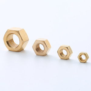 Brass Hex Locking Nut Pipe Fittings M12 1/8" 1/4" 3/8" 1/2" 3/4" 1" BSP Female Threaded HEX Head Nut - Product Image 4
