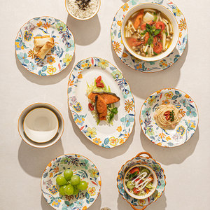 Novo Conjunto de Louça de Cerâmica de Luxo Estilo Chinês Ecológico com 6 Peças: Pratos, Tigelas e Utensílios – Alta Estética, Nova Chegada - Product Image 6