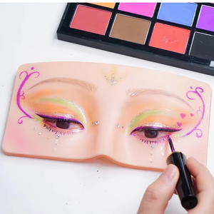 Planche d'entraînement de maquillage réutilisable en gros - Panneau réaliste visage et sourcils/yeux facilement déplaçable pour débutants GZ RTS Commande mixte en vrac - Product Image 3