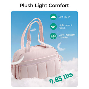 Sac de sport matelassé pour femme, sac de voyage imperméable en polyester, sac de <span class=keywords><strong>week</strong></span>-<span class=keywords><strong>end</strong></span> pour les voyages, <span class=keywords><strong>le</strong></span> <span class=keywords><strong>travail</strong></span>, <span class=keywords><strong>le</strong></span> yoga, les sports - Product Image 5