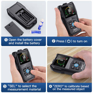 เครื่องวัดความชื้นไม้แบบดิจิตอล LCD รุ่น WM700A แบบไม่สัมผัส สำหรับวัดความชื้นวัสดุก่อสร้าง พร้อมความลึกการวัด 20 มม. - Product Image 6