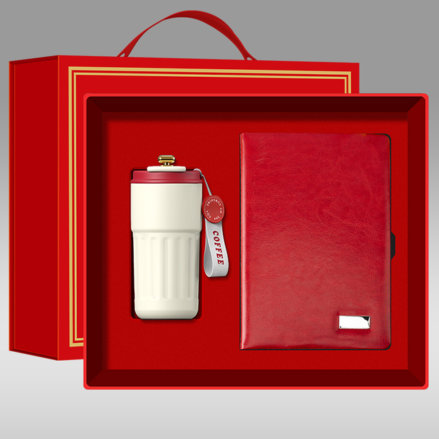 Hot Luxury Business Gift Set Custom Logo A5 Hardcover Notebook Smart Thermos Cup Pen for Meetings-Corporate Gift Box Set