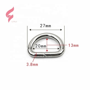 Lihui accessori hardware per borse di alta qualità anello a <span class=keywords><strong>d</strong></span> in metallo ottone oro chiaro da 20mm per borse - Product Image 3