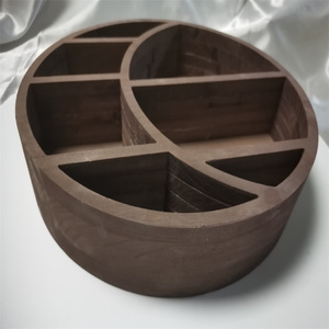 Porte-lune en bois de 16 pouces avec 7 espaces d'affichage Double niveaux pour salle de bain salon garde-robe sac à épices présentoir à bijoux - Product Image 3