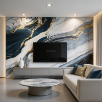 Panneau PVC Marbre en Gros Facile à Installer, Moderne, Étanche et Anti-UV pour la Décoration Intérieure des Chambres, Salons et Salles de Bain