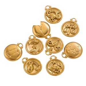 Bisutería de Acero Inoxidable Chapado en Oro de 18K, Minimalista, Serie de 12 Constelaciones, Impermeable, DIY, Mujer, Delicado, Islam, Niños - Product Image 5