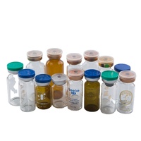 Fournisseur chinois perfusion médicale flacons en verre borosilicaté tubulaire ambre bouteilles en verre transparent avec bouchon en caoutchouc