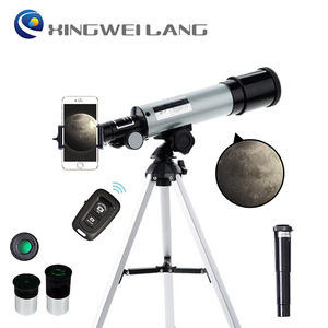 F36050 Telescope 90x Magnification Optical Glass Metal Tube Refractor Type For Astronomical Observation Students Children - Product Image 5