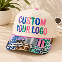 Casquette de baseball patchwork personnalisée, broderie colorée, chapeau en coton de boutique, mode, ajustable, OEM ODM, vente en gros