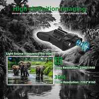 Jumelles de vision nocturne numériques HNVG08S 2K 3MP avec objectif 18 mm, télémètre, WiFi et boussole pour la chasse, l'observation de la faune et l'exploration en extérieur