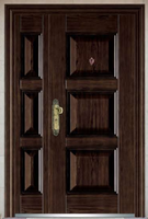 Porte de sécurité en acier de Chine, une porte et demie, avec un design de porte en tôle de fer et un meilleur prix
