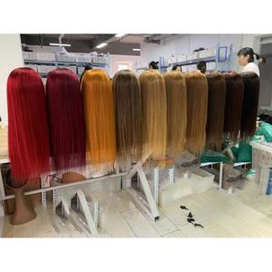 Human <strong>Hair</strong> Beige Brown and <strong>Ash</strong> Brown Hand Painted Glueless Lace Front&amp;Top Wig With Ombre Highlights Wig - Product Image 2