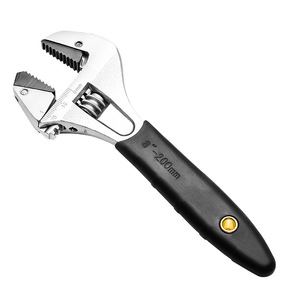 Clé à molette réglable 8-12 pouces à cliquet avec mâchoires dentelées, qualité industrielle, en acier à haute teneur en carbone, résistante à l'usure, pour un travail facilité - Product Image 2
