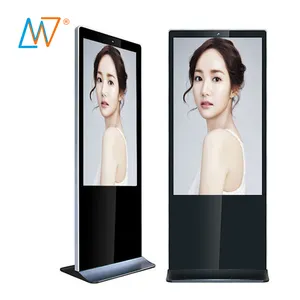 vertical standing floor display for advertising lcd signaged tv totem 55 inches android screen