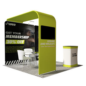 10x10便携式模块化流行展台展览广告促销张力织物，带发光二极管<span class=keywords><strong>Seg</strong></span>背光，用于贸易展览和展览 - Product Image 2