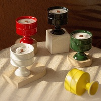 Neu eingetroffen: Handgemachte Sojawachs-Duftkerze im hohen Keramikbehälter – INS Retro-Design Diffusor-Kerze für den Innenbereich