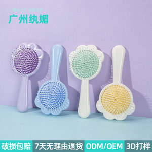 Cepillo de pelo grande con cojín de aire y diseño de pata de gato, de PP, para salón, en colores blanco, amarillo, verde menta, morado y azul - Product Image 2