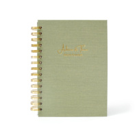Planificateur quotidien et hebdomadaire personnalisé en tissu de lin A5, papier offset, carnet de notes de bureau et scolaire, planificateur hebdomadaire et mensuel, journal d'objectifs