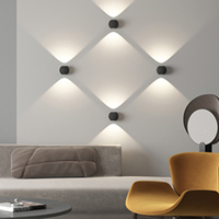 Applique Murale Ronde LED Art Déco Moderne, Hôtel, Réglable Haut et Bas, Luminaire Extérieur