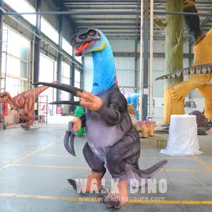 Realistische Simulation Animatronic Dinosaurier Benutzer definierte Lebensgröße Therizino saurus Dinosaurier Kostüm Jurassic Walking Dino Show Kostüm