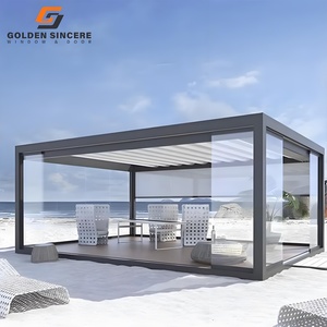 Véranda en verre extérieur de style café GS avec portes pliantes pour usage commercial - Product Image 4