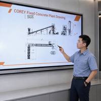 Centrale à béton Corey en Chine, prix direct usine, équipement de centrale à béton 60m3/h pour projets routiers