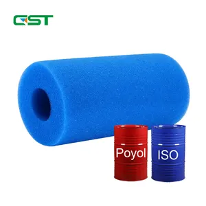 custom density from 18 to 120 flexible foam raw material and high respond foam material single compound pu liquid material