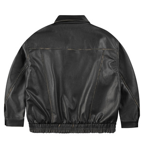 Men's <strong>Retro</strong> Street Style Bomber <strong>Jacket</strong> Classic Collar Zip Pockets Button Cuffs Winter <strong>Jacket</strong> with Private Label - Product Image 4