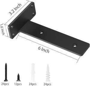 6 Inch Heavy Duty Floating <strong>L</strong> Shelf <strong>Bracket</strong> Invisible Triangle <strong>Bracket</strong> Hidden <strong>for</strong> <strong>Shelves</strong> Support - Product Image 1